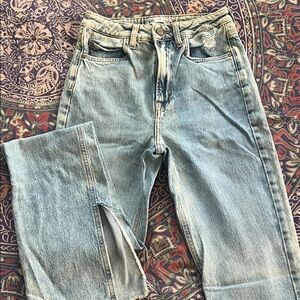 Zara Faded Blue Straight Leg Jeans